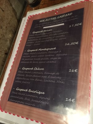 Menu photo 6 Gaspard Burger Angoulême, 16
