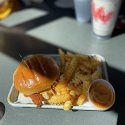 Cheesy Hot Chicken Sandwich
