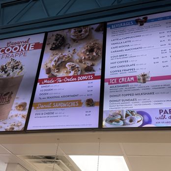 Duck Donuts - Overhead menu and pricing - Donuts Near Me - Brandon, Florida