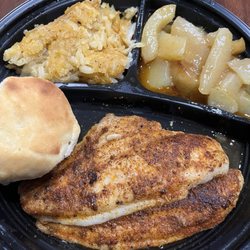 Catfish Dinner Hashbrown Casserole Fried Cinnamon Apples