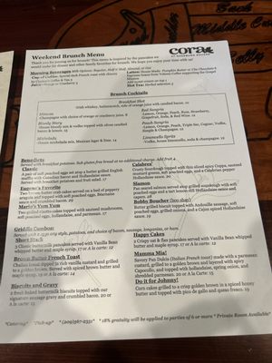 Menu photo 4 Cora at Roseburg Square Modesto, CA