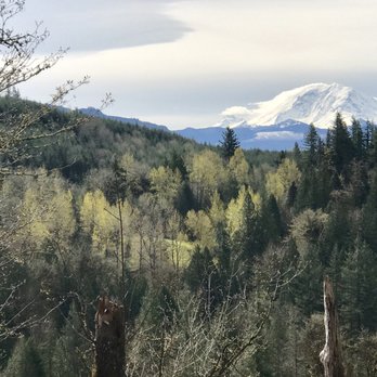 Franklin Ghost Town - Mount Rainier in the distance - Hiking Near Me