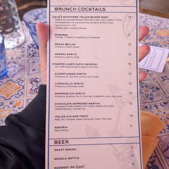 Immigrant Son Caffe - Brunch Cocktail Menu - New American Near Me - Ventura, California