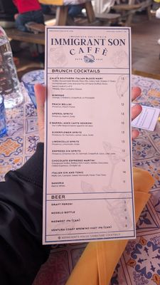 Menu photo 5 Immigrant Son Caffe Ventura, CA