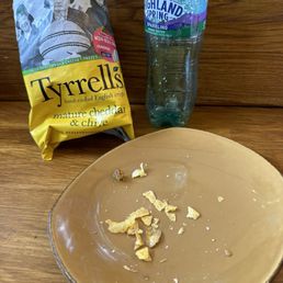 All that was left of my falafel sandwich lunch. All that was left of my falafel sandwich lunch.