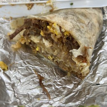 La Michoacana - Inside the Machaca Burrito - Mexican Near Me - Reno, Nevada