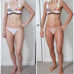 Tan Around Town - before and after