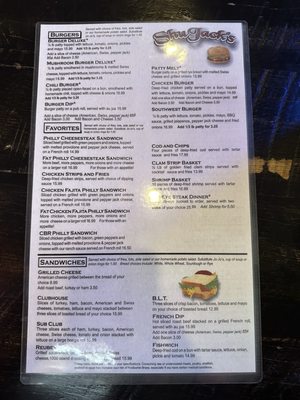 Menu photo 1 Shujacks Elma, WA