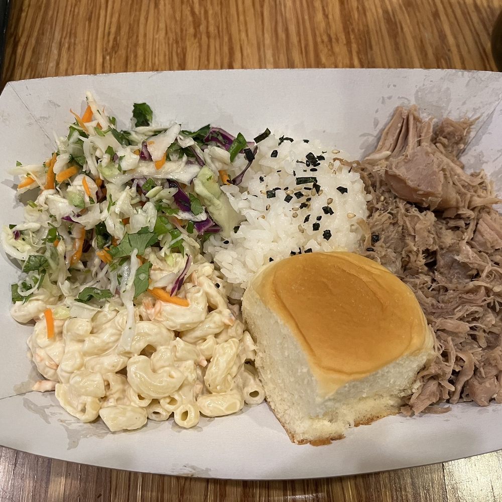 Marination Ma Kai - Kalua pork luau plate - Korean Near Me - Seattle, Washington