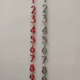 Great house numbers designed by the famous Richard Neutra.
