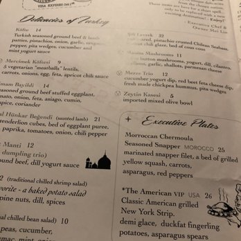 The Consulate - Menu for a tour of Turkey - Specialty Food Near Me - Atlanta, Georgia