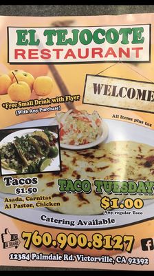 Menu photo 4 El Tejocote Restaurant Victorville, CA Menu photo 4 El Tejocote Restaurant Victorville, CA
