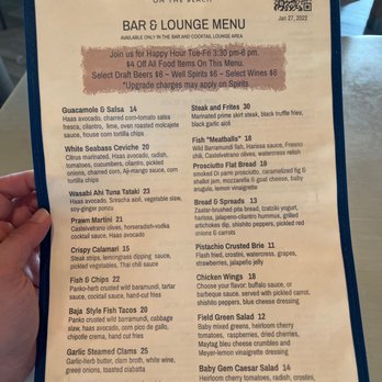 Poseidon on the Beach - Bar menu - Seafood Near Me - Del Mar, California Poseidon on the Beach - Bar menu - Seafood Near Me - Del Mar, California