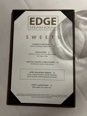 Menu photo 6 Edge Steakhouse Las Vegas, NV Menu photo 6 Edge Steakhouse Las Vegas, NV