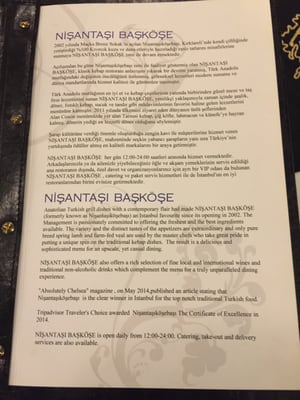 Menu photo 2 Nişantaşı Başköşe Istanbul, 34 Menu photo 2 Nişantaşı Başköşe Istanbul, 34