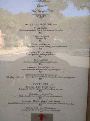 Menu photo 1 Bistro Boulevard Avalon, NSW