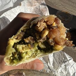 Very good breakfast burrito -- careful, the salsa is actually spicy! Very good breakfast burrito -- careful, the salsa is actually spicy!