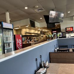 View of Counter from seating area.