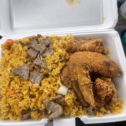 China #1 Kitchen - Chicken wings and beef fried rice