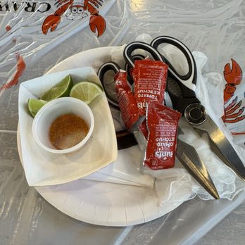 Crawfish Chef - Utensils, gloves, seasonings - Seafood Near Me - Seattle, Washington