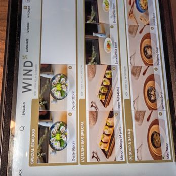 Wind Japanese and Thai - The iPad we placed our order on. - Thai Near Me - Buffalo, New York