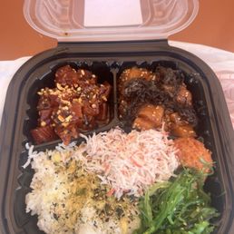 Spicy garlic ahi, limu salmon Spicy garlic ahi, limu salmon