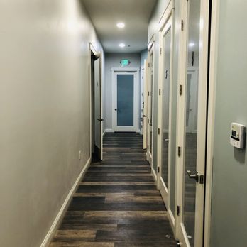 Bliss Spa - Hallway where it used to just be curtains. Now very classic and high end looking! - Massage Therapy Near Me - Perris, California