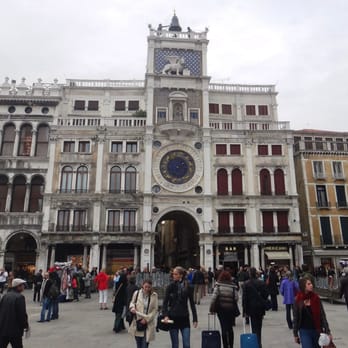 Piazza San Marco - The Clocktower with the archway into the Mercerie leading to the Rialto. - Public Plazas Near Me - Venezia, VE