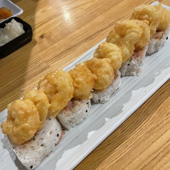 Sushi Katsu-ya - Popcorn Tempura Shrimp on Spicy Tuna roll - Japanese Near Me - Nothridge, California Sushi Katsu-ya - Popcorn Tempura Shrimp on Spicy Tuna roll - Japanese Near Me - Nothridge, California