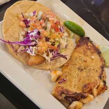 Tacos & Tequila - Baja Fish Taco and Taco Gobernador with my half gone Chamango - Mexican Near Me - Menifee, California Tacos & Tequila - Baja Fish Taco and Taco Gobernador with my half gone Chamango - Mexican Near Me - Menifee, California