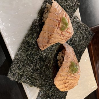 Shigotonin - Temaki (Aburi Salmon Belly) - Japanese Near Me - Las Vegas, Nevada Shigotonin - Temaki (Aburi Salmon Belly) - Japanese Near Me - Las Vegas, Nevada