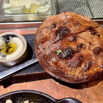 Glen Ellen Star - Sourdough with House Cultured Butter, Hazelnut Olive Oil & Hawaiian Black Sea Salt - New American Near Me - Glen Ellen, California Glen Ellen Star - Sourdough with House Cultured Butter, Hazelnut Olive Oil & Hawaiian Black Sea Salt - New American Near Me - Glen Ellen, California