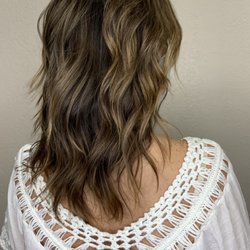 Color And Curls - Dark color with highlights