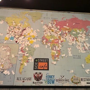 Side Street Cafe - Map Wall - American Near Me - Bar Harbor, Maine