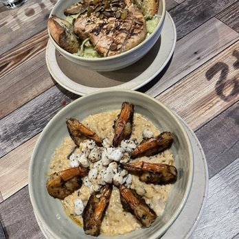 Mezza Grille - Chicken Pesto Pasta Spicy Chipotle Seafood Risotto - Mediterranean Near Me - Houston, Texas