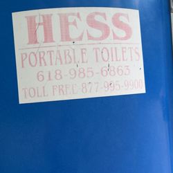 Hess Septic & Portable Toilets - The company on the front
