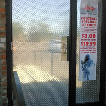 Koe's Bar - Cool diamond plate door. No hours posted so that's it for me. - Bars Near Me - Stockton, California Koe's Bar - Cool diamond plate door. No hours posted so that's it for me. - Bars Near Me - Stockton, California