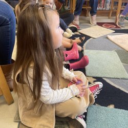 Solvang Library - Harper enjoying storytime.