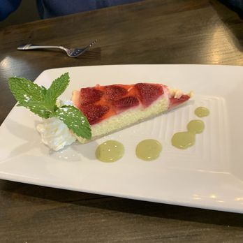 Legal Assets - Strawberry cream cheese tart. So yummy. Those greet dots were lime cream and we literally scraped it up with our fingers. - New American Near Me - Easton, Maryland
