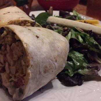 Del Fuego - Chicken burrito stuffed to the gills with a little salad stuff on the side. - Tex-Mex Near Me - Patchogue, New York Del Fuego - Chicken burrito stuffed to the gills with a little salad stuff on the side. - Tex-Mex Near Me - Patchogue, New York