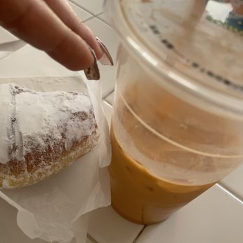 Norco Donuts - Thai Tea and Lemon Filled Heart Donut. - Coffee & Tea Near Me - Norco, California