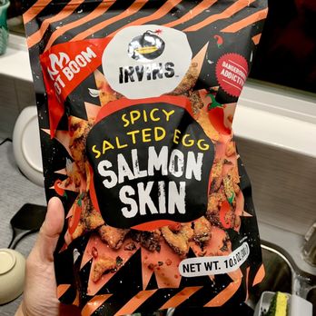 Costco - Irvin's spicy salted egg salmon skin chips - Wholesale Stores Near Me - Livermore, California Costco - Irvin's spicy salted egg salmon skin chips - Wholesale Stores Near Me - Livermore, California