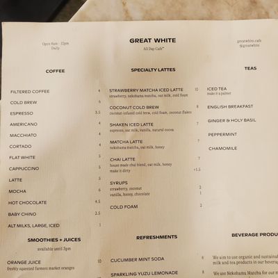 Menu photo 3 Great White Los Angeles, CA