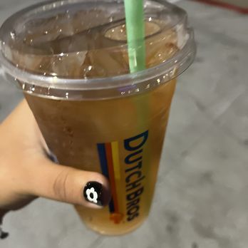 Dutch Bros Coffee - peach iced tea - Juice Bars & Smoothies Near Me - Katy, Texas Dutch Bros Coffee - peach iced tea - Juice Bars & Smoothies Near Me - Katy, Texas