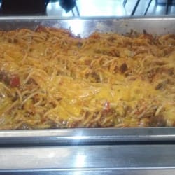 Truett's Meat Market Deli & Country Kitchen - Homemade Baked Spaghetti Topped With Cheese!!