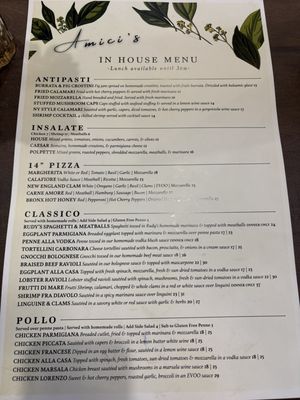 Menu photo 1 Amici’s South Glastonbury, CT