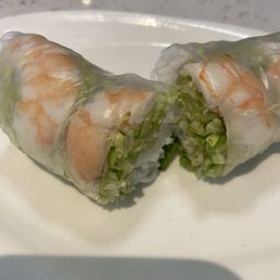 Very fresh shrimp spring roll