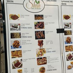Shah's Deli & Mart - Menu