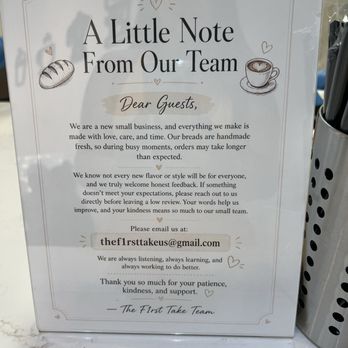 The F1rst Take - note - Bakeries Near Me - San Jose, California