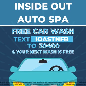 Inside Out Auto Spa - Try us out for free.  Your next car wash is just a text away! - Car Wash Near Me - Gallatin, Tennessee
